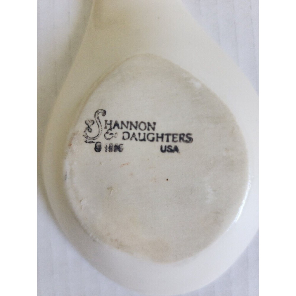 Shannon & Daughters Spoon Rest Holder 9 7/8" Off-White Red Blue Green Apple USA - Picture 4 of 4